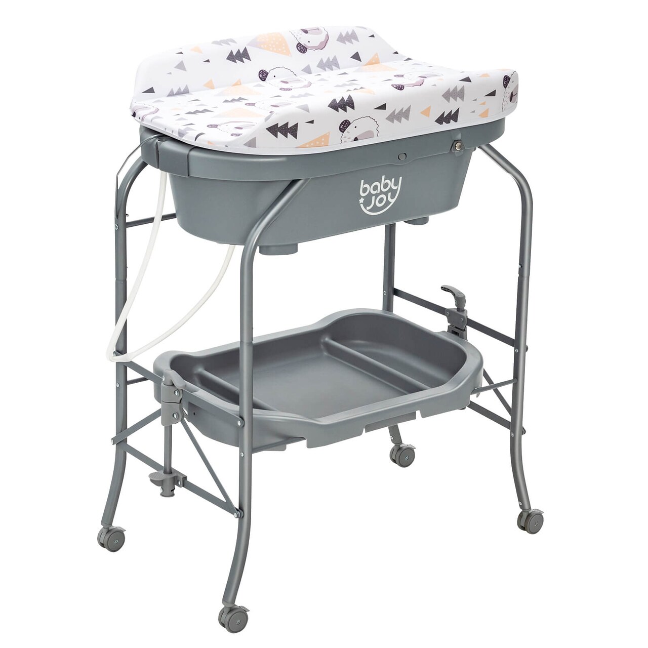 Collapsible baby top changing table